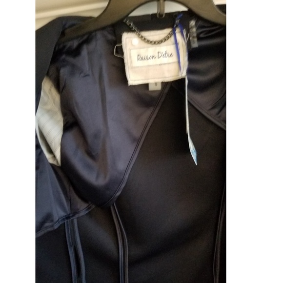 NWT Raison D'etre  Navy blue cape jacket/coat - Picture 5 of 7